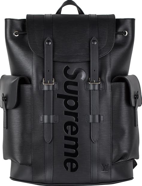 black supreme backpack lv|louis vuitton supreme epi backpack.